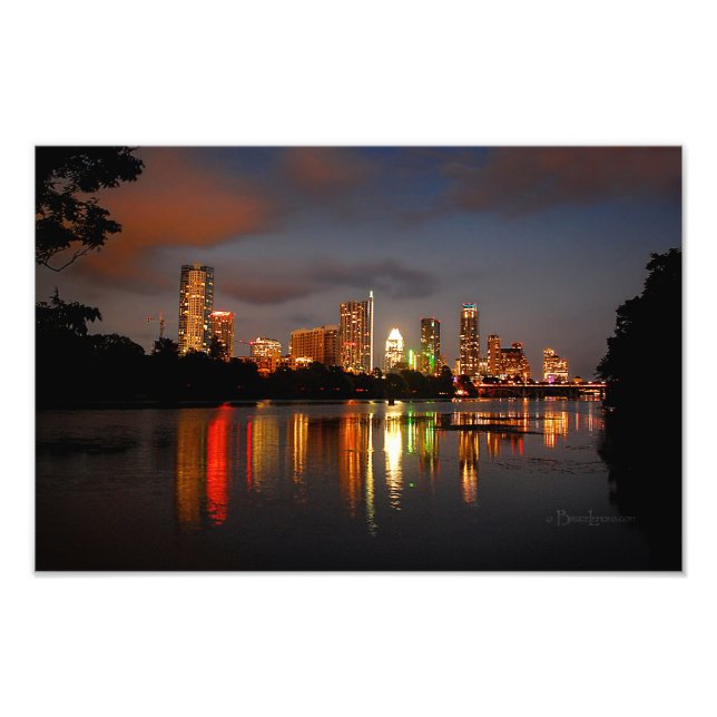 Foto Skyline Night Lake Austin Texas (Frente)