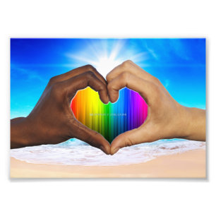 Foto SlipperyJoe gradiente de corazón de arcoíris vívid