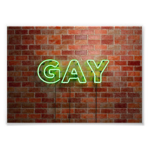 Foto SlipperyJoe iluminó el letrero de neón gay brillan