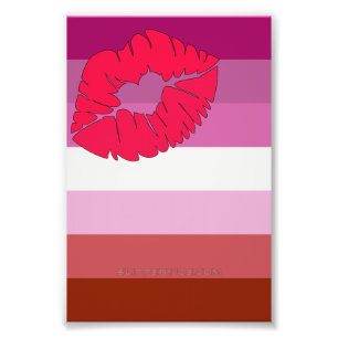 Foto SlipperyJoe lápiz labial bandera de orgullo lésbic