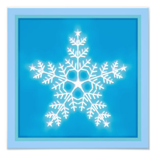 Foto Snowflake Estrella azul y blanco