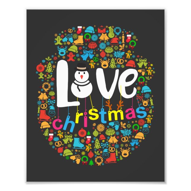Foto Snowman Love Christmas Decorations (Frente)