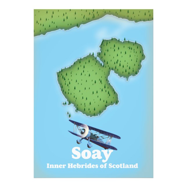 Foto Soay Hébridas Interiores de Escocia mapa (Frente)
