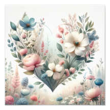 Soft Pastel Botanical Floral Meadow