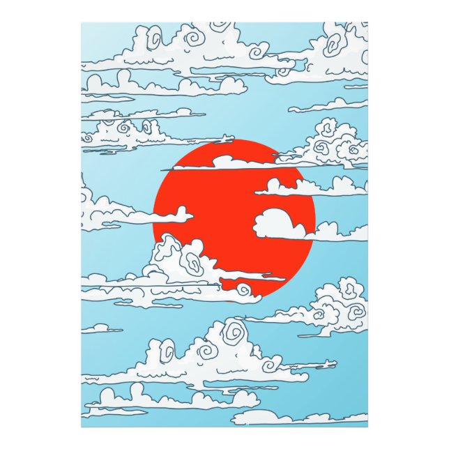 Foto sol naciente japonés (Frente)