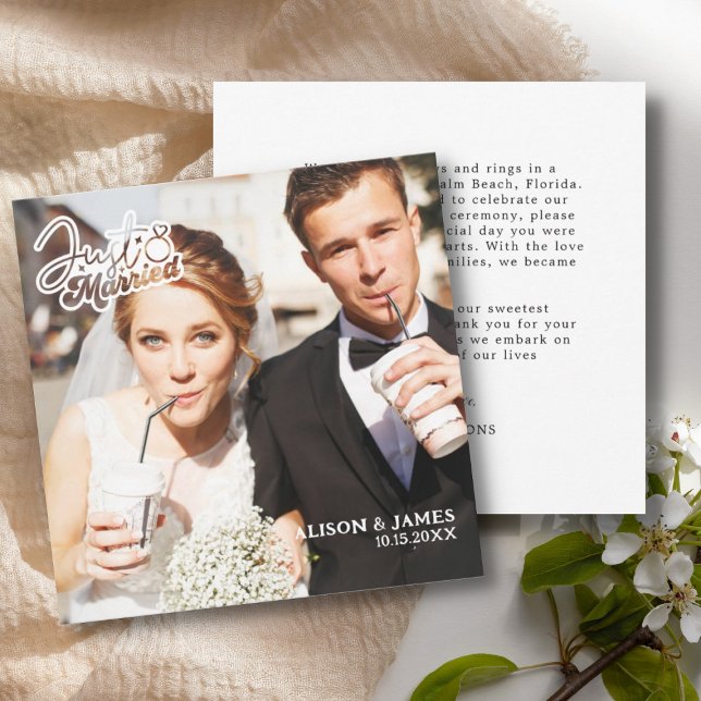Foto Sólo Boda casado Invitación Gracias (Subido por el creador)