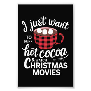 Foto Solo quiero beber chocolate caliente y ver Navidad