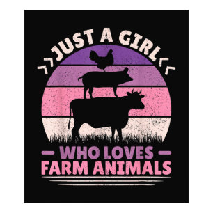 Foto Sólo una Chica que ama a los animales de granja am