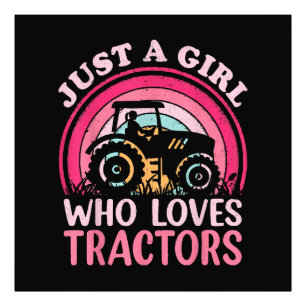 Foto Sólo Una Chica Que Ama Los Tractores