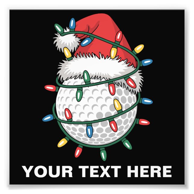 Foto Sombrero de Santa de Bolas de Golf Personalizadas  (Frente)