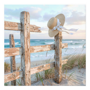 Foto Sombrero de sol de playa en brisa marina