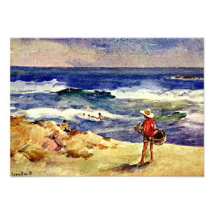 Foto Sorolla - Niño en la Arena, arte fino