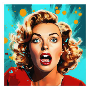 Foto Sorprendido arte pop rubio