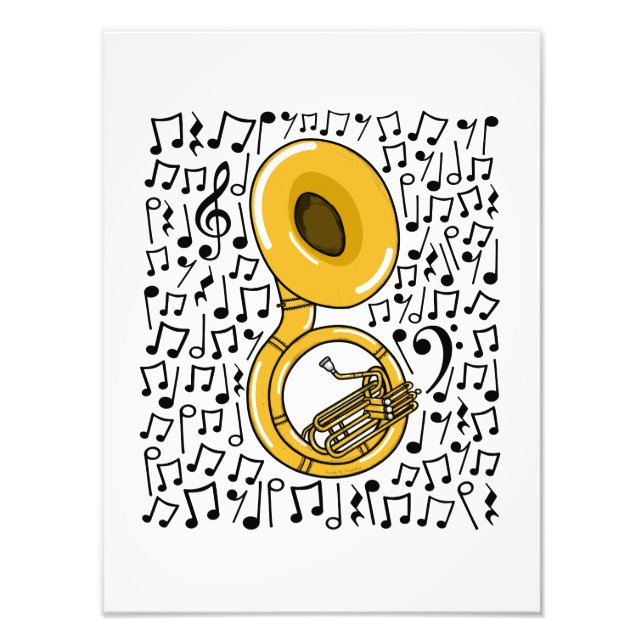 Foto Sousaphone Musical Notes Brass Músico (Frente)