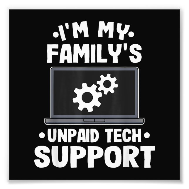 Foto Soy la computadora divertida de apoyo técnico no r (Frente)