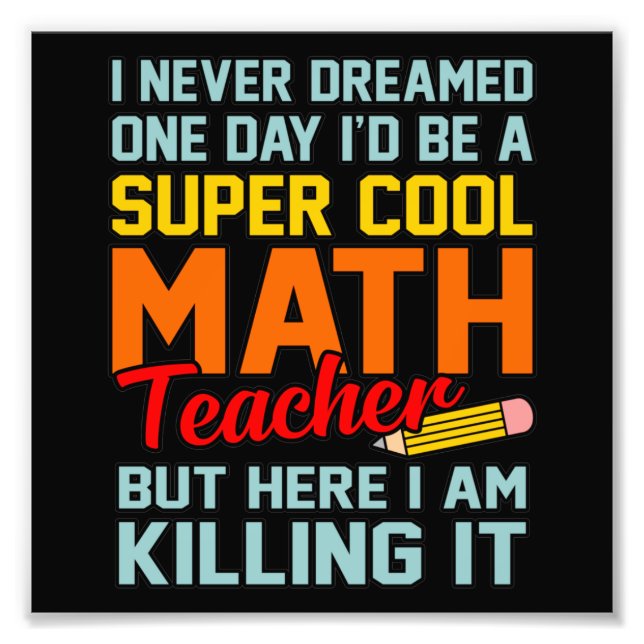 Foto Soy Maestra Maestra Matemática Estudiante Amante (Frente)