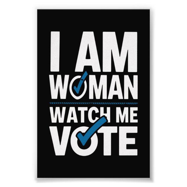 Foto Soy mujer, mírame votar vintage  (Frente)