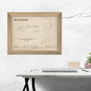 Foto SpaceShipOne - Planes de dibujo del plano aéreo SD