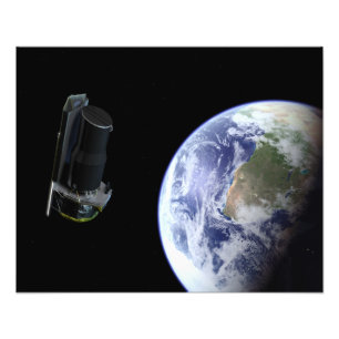 Foto Spitzer saliendo de la Tierra poco después del lan