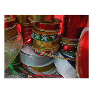 Foto Spool de Navidades Cinta vacaciones Rojo y Oro