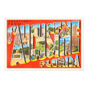 Foto St Augustine Florida FL Vintage Travel Souvenir