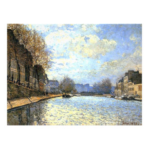 Foto St Martin Canal Alfred Sisley Poster
