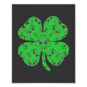 Foto St Patrics Day Video Game Controller Shamrock