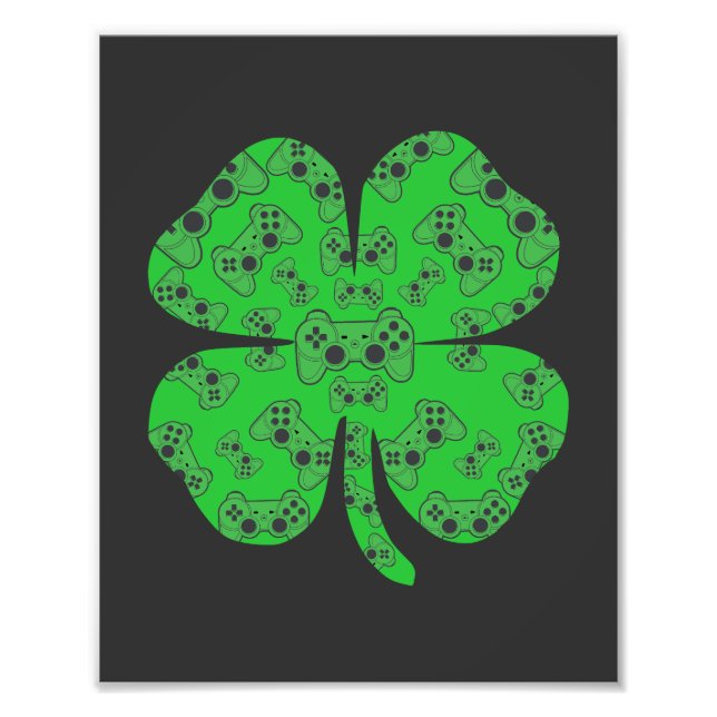 Foto St Patrics Day Video Game Controller Shamrock (Frente)