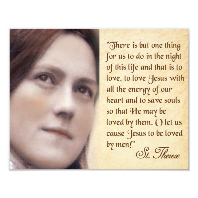 FOTO ST. TERESA SOBRE EL AMOR. (Frente)