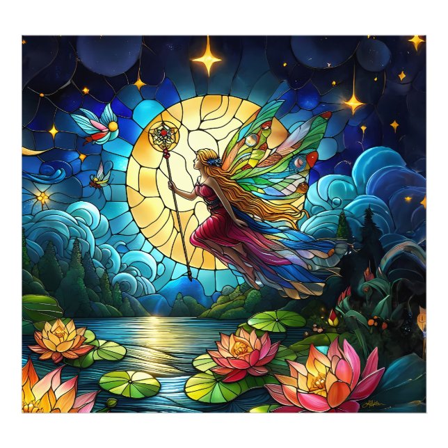 Foto Stained Glass Moonlight Flight Fairy  (Frente)