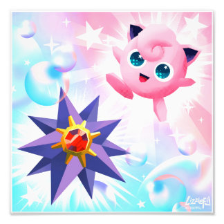 Foto Star and bubble magic art print