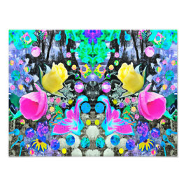 Foto Stargazer Lily, Rosa y Collage de Hibiscus Rosa