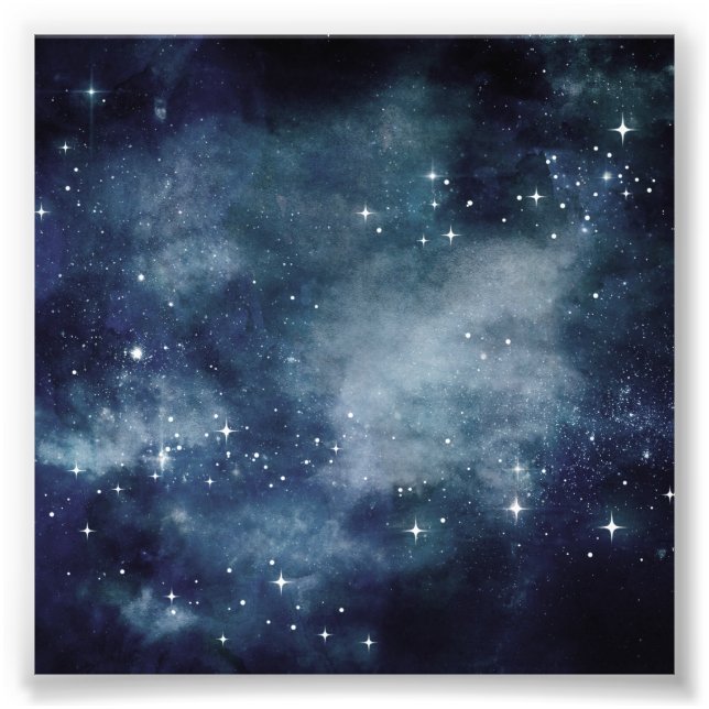 Foto Starry Night Blue Sky Stars Astrología Universo (Frente)