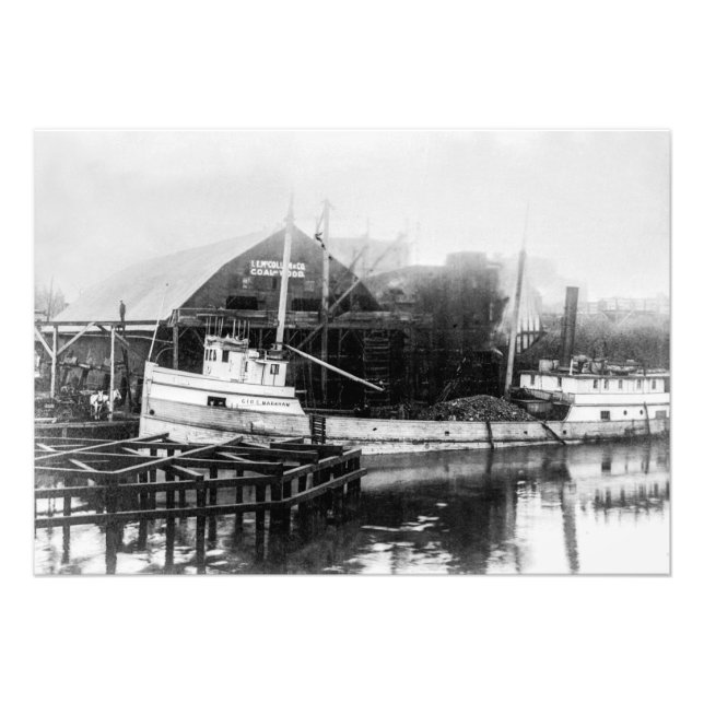 Foto Steamer de barcaza de los Grandes Lagos George C.  (Frente)