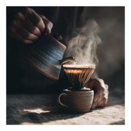 Foto Steaming Ceramic Pour Over