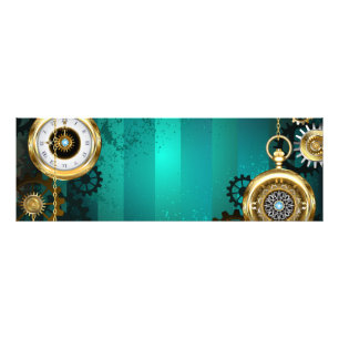 Foto Steampunk Jewelry Watch sobre un fondo verde