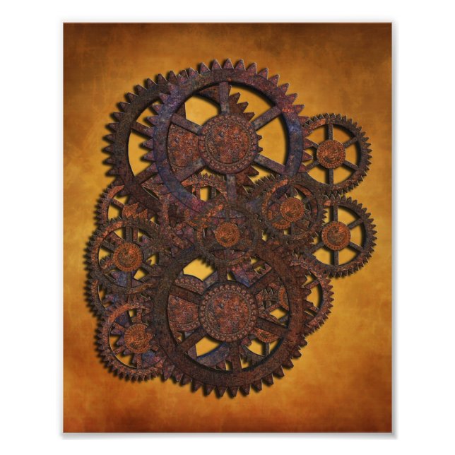 Foto Steampunk Rusty Gears (Frente)