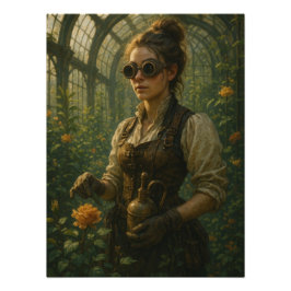 Foto Steampunk Victorian Gardener Art
