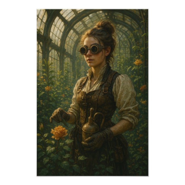 Foto Steampunk Victorian Gardener Art (Frente)