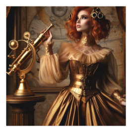 Foto Steampunk Victorian Gold Astronomer