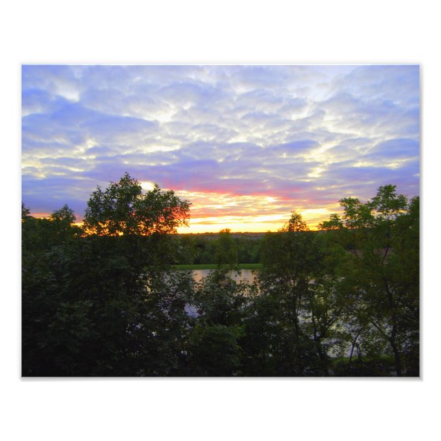 Foto Stilwell Pond Sunset (14x11 pulgadas) (Frente)