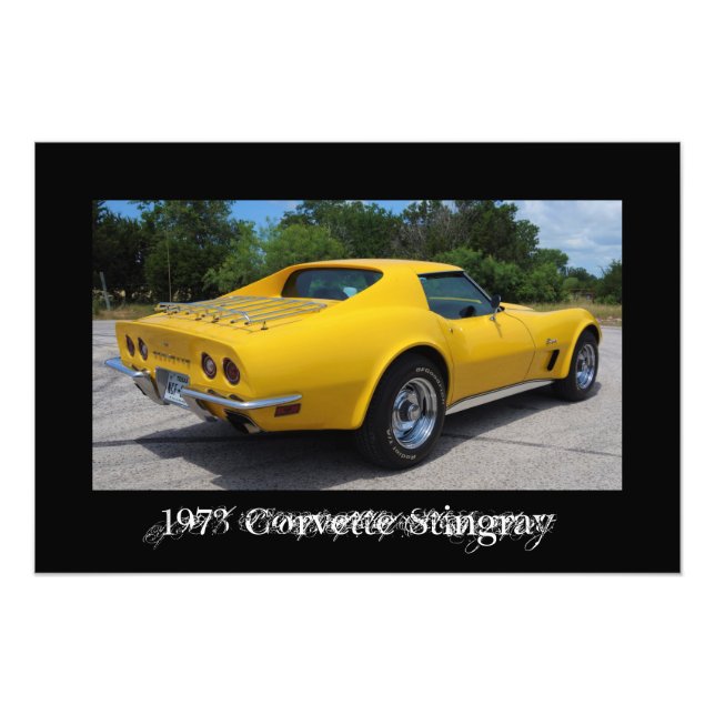 Foto Stingray C3, Corvette amarillo de 1973 (Frente)