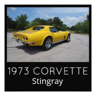 Foto Stingray, Corvette amarillo, 1973
