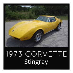 Foto Stingray, Corvette amarillo, 1973