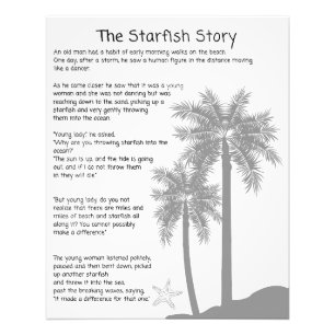 Foto Story, Starfish Thrower, poema de Starfish