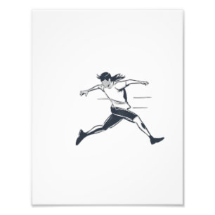 Foto Stylized Silhouette of a Person Running Fast