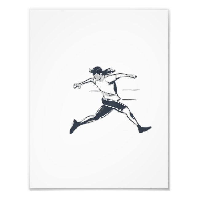 Foto Stylized Silhouette of a Person Running Fast (Frente)