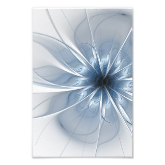 Foto Suave y delicado flor de fantasía fractal azul