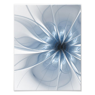 Foto Suave y delicado flor de fantasía fractal azul