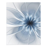 Suave y delicado flor de fantasía fractal azul